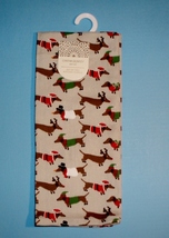 2  Dachshund in Holiday Outfits Christmas Kitchen Tea Towels - £11.39 GBP