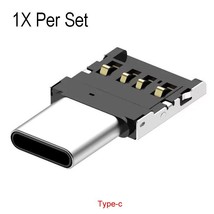 OTG MiUSB Type C Adapter USB-C Male to USB 2.0 Female Data Connector for Macbook - £5.84 GBP