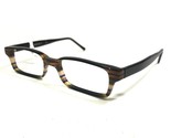 Optic Chic Eyeglasses Frames 1018/35 Black Brown Horn Rectangular 50-17-135 - £36.64 GBP