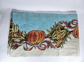 90&quot; John Derian Target Table Runner Pumpkin Corn Ribbon Fall Autumn Thanksgiving - £16.11 GBP