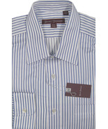 NEW $195 Hickey Freeman Crisp Shirt!  15.5 Long (35)  *White with Blue S... - $1,490.59 MXN