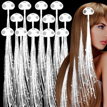 30 Pack White Led Lights Hair Light-Up Fiber Optic Led Hair Barrettes Ex... - £31.11 GBP