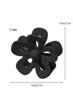 Black Sweet Hollowed Flower Shape Claw Clip - $52.86 MXN