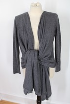 Lafayette 148 M? Gray Soft Wool Tie Front Cardigan Sweater - $43.70