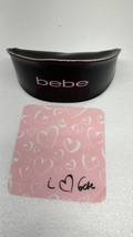 BeBe Black Sunglasses Case with Pink Interior W/ Polishing Cloth - $122.93 MXN