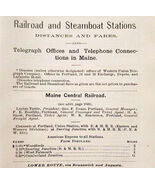 1906 Maine Railroad &amp; Steamboat Stations Trains Boats Ships Pages Lot Of... - $553.22 MXN