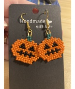 Hand Made, Hand Threaded - Dangle Jack O Lantern Earrings - Free Shipping - €16,51 EUR