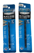 Century Drill &amp; Tool 3/16&quot; and 7/32&quot; Black Oxide Drill Bit SET - £11.86 GBP