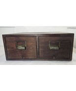 Vintage GLOBE WERNICKE Oak 2 Drawer Index Card File Cabinet - $108.90