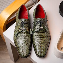 Apricena Genuine Caiman Crocodile Dress Derby's Shoes Woodgreen image 11