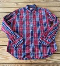 J Crew Men’s Washed tartan Button Up Shirt Size L Red A10 - £9.73 GBP