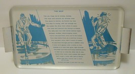 Curling Game Vintage Aluminum Serving Tray Poem About The Skip Made In Canada - £51.91 GBP