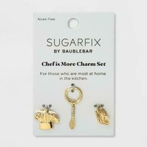 SUGARFIX by BaubleBar Cook Customizable Gold Bracelet Charm Set 3pc - £10.49 GBP