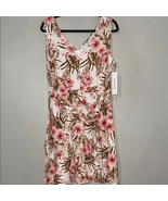 Chloe+Rene Pink and Brown Sleeveless Linen Blend Sundress - $270.11 MXN