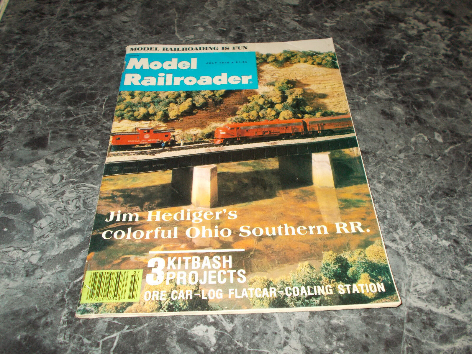 Model Railroader Magazine July 1978 Log Flatcar - $2.99
