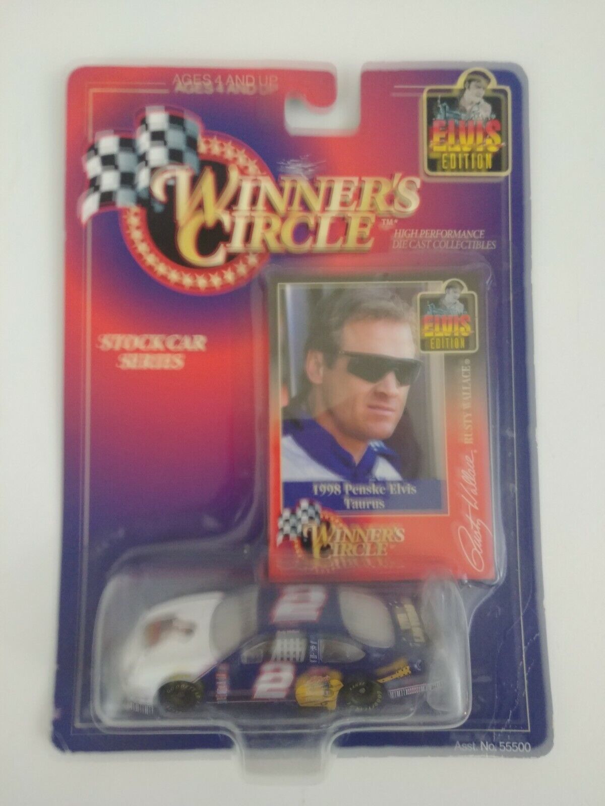 Rusty Wallace Winners Circle 1998 Nascar 1:64 Car #2 Penske Elvis Edition - $3.87