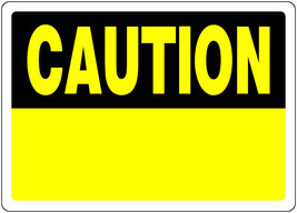 Metal CAUTION Sign with fill in blank Fluorescent Safety YELLOW HILLMAN ... - $27.11