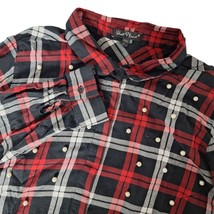 Velvet Heart Womens Button Up Shirt Size Large Black Red White Plaid Fau... - €14,35 EUR