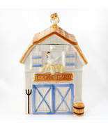 Barn Cookie Jar with Owl on Lid Chicken 12.5&quot; Tall Vintage - £43.20 GBP