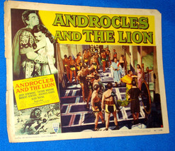 Colorful Original 1952 &#39;Androcles and The Lion&#39; Lobby Card-Stirring Crowd Scene  - £13.52 GBP