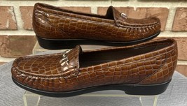 Women&#39;s  SAS Croc Embrossed Leather Brown Comfort/Casual /Dress Shoes Si... - $65.00
