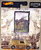 2020 Hot Wheels Premium Led Zeppelin 4/5 &#39;67 AUSTIN MINI VAN Gold w/Real Riders - £15.33 GBP