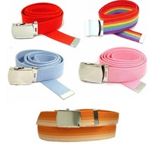 WN40- Unisex Canvas Material Military Style Belt, 28 Colors, One Size - £6.38 GBP