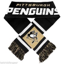 Forever Collectibles Pittsburgh Penguins NHL Hockey Team Colors Knit Scarf - £16.39 GBP