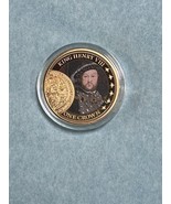 King Henry VIII One Crown 24k Plated 2017 HM Queen Elizabeth II Tristan ... - $511.61 MXN