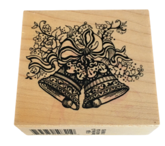 PSX Rubber Stamp Bouquet Bells Wedding Bow Roses Flowers Christmas Card ... - £5.50 GBP