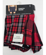 NWT AMERICAN EAGLE Stretch Boxer Size Small Medium Red Plaid Brand New - €16,70 EUR