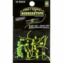 Rod-N-Bobb Bobber Stops with Slotted Sleeves &amp; Glow in Dark Beads, Pack of 15 - £5.54 GBP