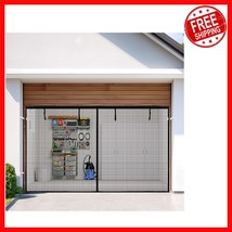 Retractable Magnetic Garage Door Screen 9x7 Ft - Easy Install &amp; Ventilated - $983.03 MXN