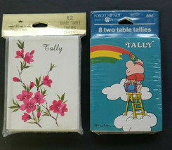 Vintage Hallmark Bridge Tally Ziggy and Pink Flowers Tallies New U184 - £14.93 GBP