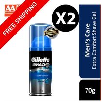 Gillette Mach3 Extra Comfort Shave Gel 70g x2 Cooling Razor Burn Protection - $31.95