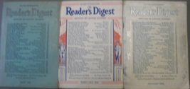 1942 Readers Digest, January, February and May issues of 1942. Very Good... - $30.00