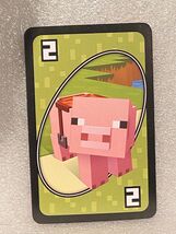 1 Minecraft Uno Replacement Green #2 Pig SINGLE CARD ONLY *Pre-Owned/Nic... - $2.99