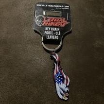 Lethal Threat Key Chain USA Eagle New - £3.90 GBP