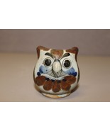 Hand Painted Owl Figurine Decorative,  Brown and Blue in Color - £15.76 GBP