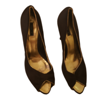Zara Suede Open toe heels Black 41 - £19.98 GBP