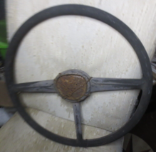Vintage 1950s 1960s Chevrolet 17&quot; Steering Wheel metal cap 3 stripes - £73.56 GBP