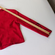 Vintage Lucille RN#102680 Women’s Red One-Button Cropped Blazer Jacket Sz Large  image 10