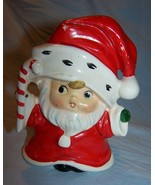 Vintage Lefton Child Santa w/Candy Cane Napkin Holder-#7593 - $27.30 CAD