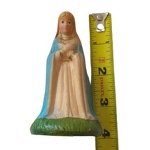 Mary Nativity Pottery Figure Madonna Replacement Handpainted Ceramic Vintage 70s - £9.33 GBP