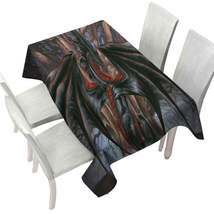 Fantasy Drawings Malice the Black Dragon Tablecloth - $51.95 CAD+