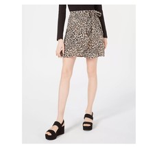 Planet Gold Juniors L Black Brown Leopard Animal Printed Wrap Skirt NWT AR59 - £15.70 GBP