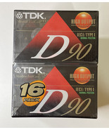 New 16-Pack TDK D90 D 90 Blank Audio Cassette Tapes High Output IECI/TYPE I - £19.57 GBP
