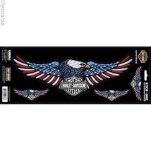 HARLEY DAVIDSON RED WHITE AND BLUE EAGLE STCK ONZ STICKER DECAL - £21.62 GBP