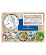 2004 US Statehood Quarters COLORIZED Legal Tender 5-Coin Complete Set w/... - £12.42 GBP