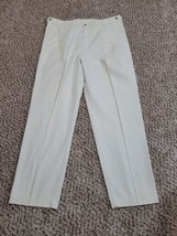 Bill Blass Men&#39;s Light Khaki Chino Pleated Pants Size 40X32 - £10.18 GBP